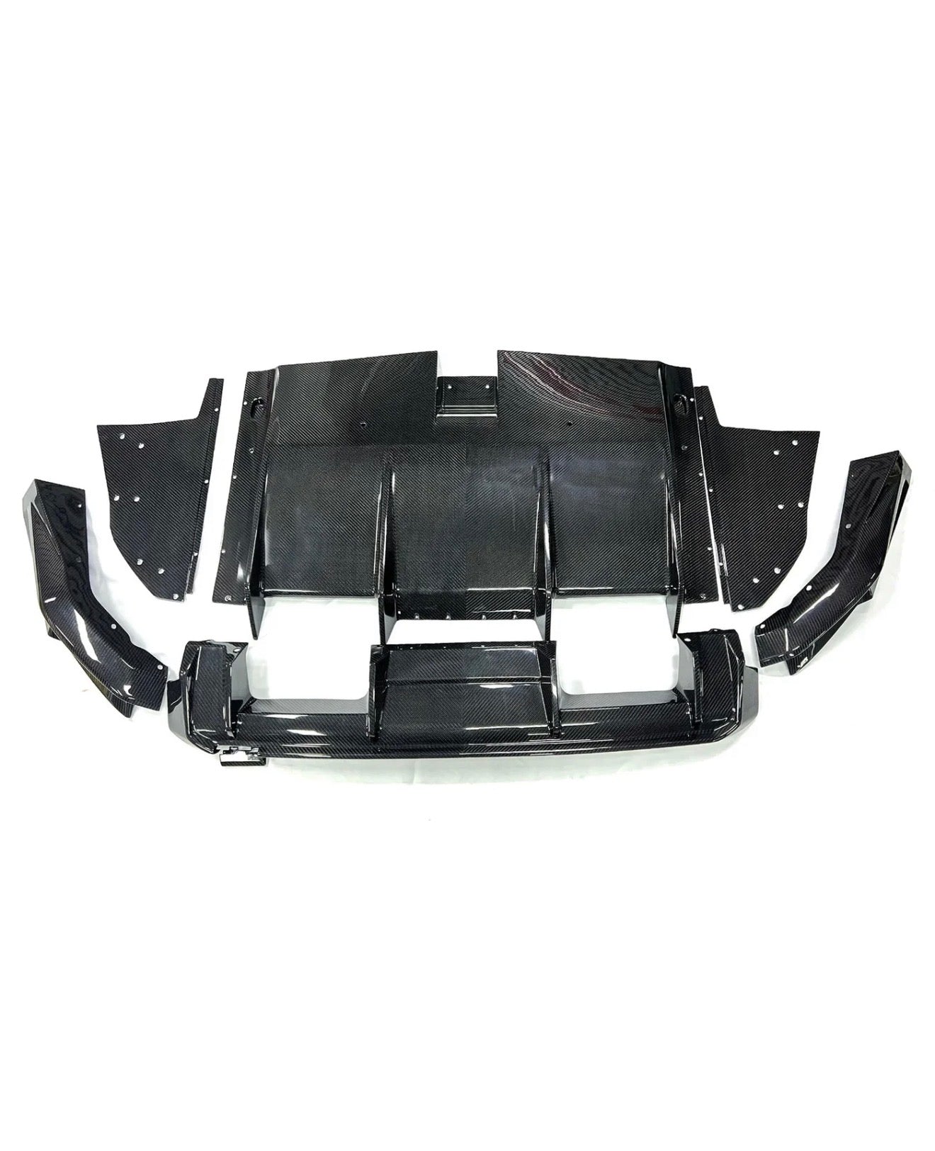 7 Piece Rear Carbon Fiber Diffuser - BMW G8X M3/M4