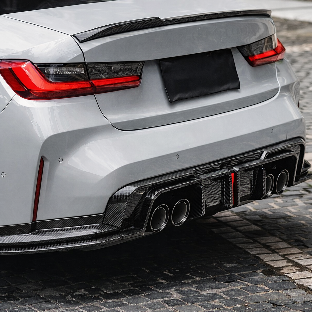 Carbon Fiber SQ V1 Rear Diffuser Set - BMW G80