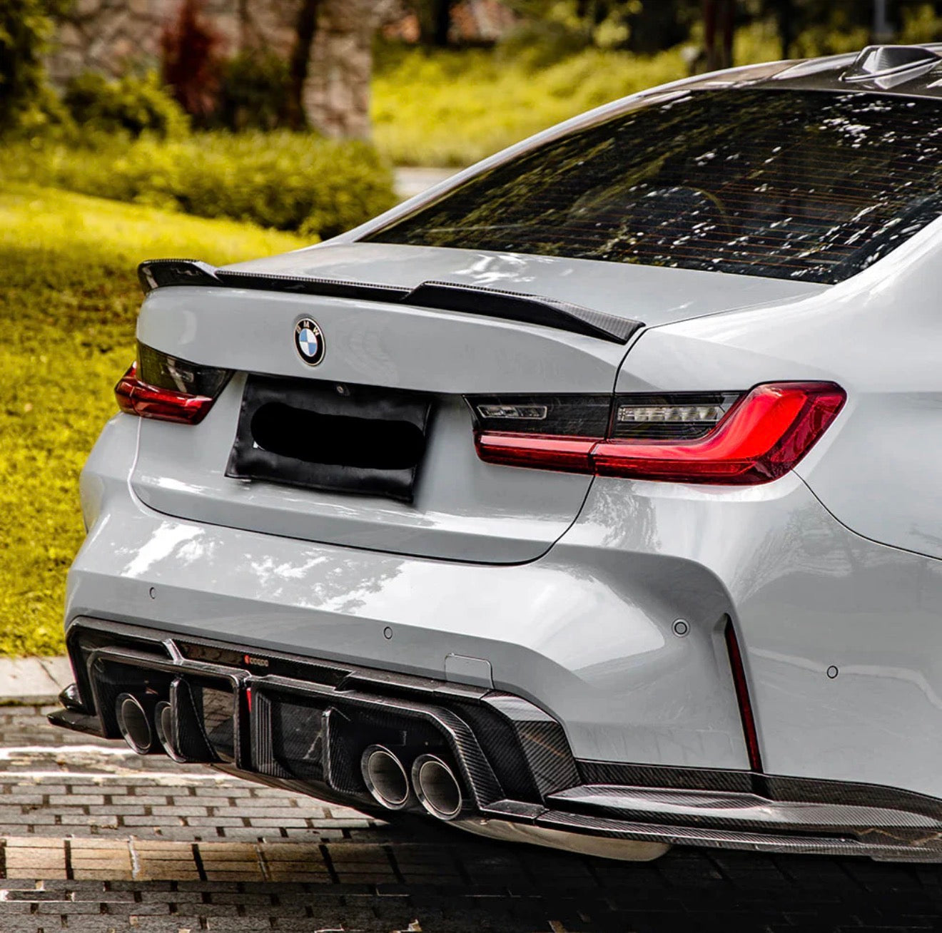 Carbon Fiber SQ V1 Rear Diffuser Set - BMW G80