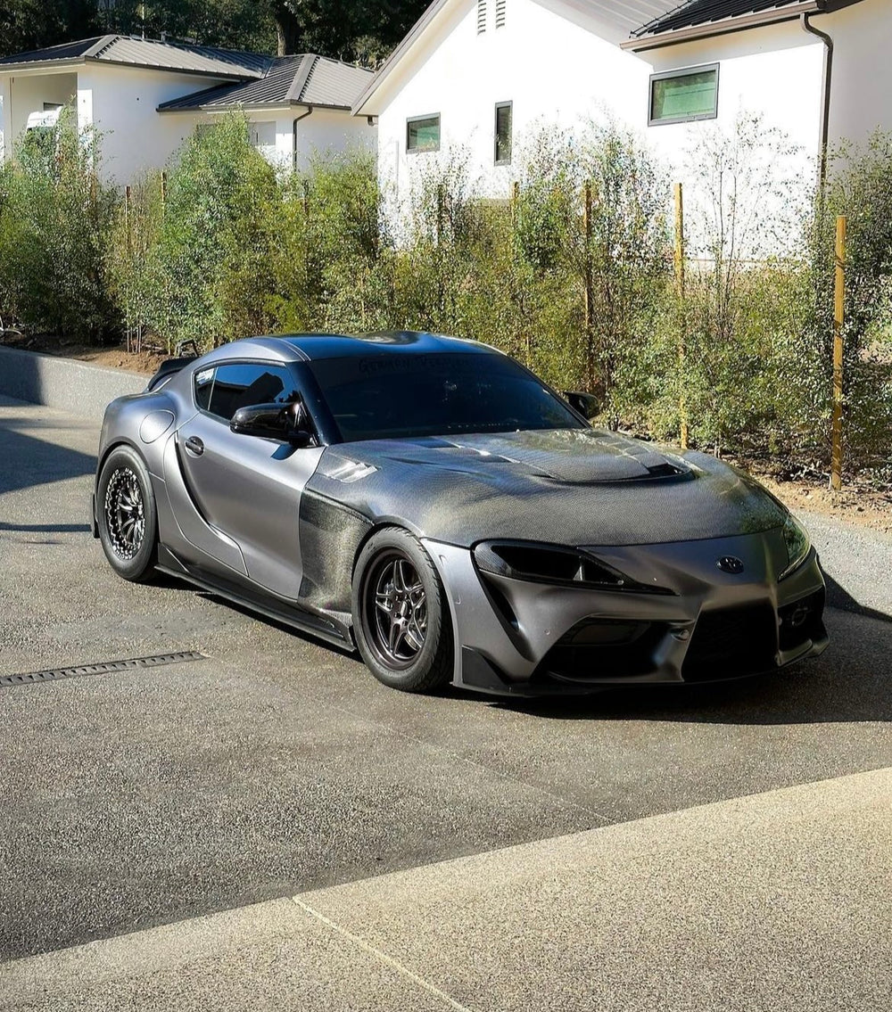 VR Style Carbon Fiber Hood VRS For VRS Toyota Supra A90/A91