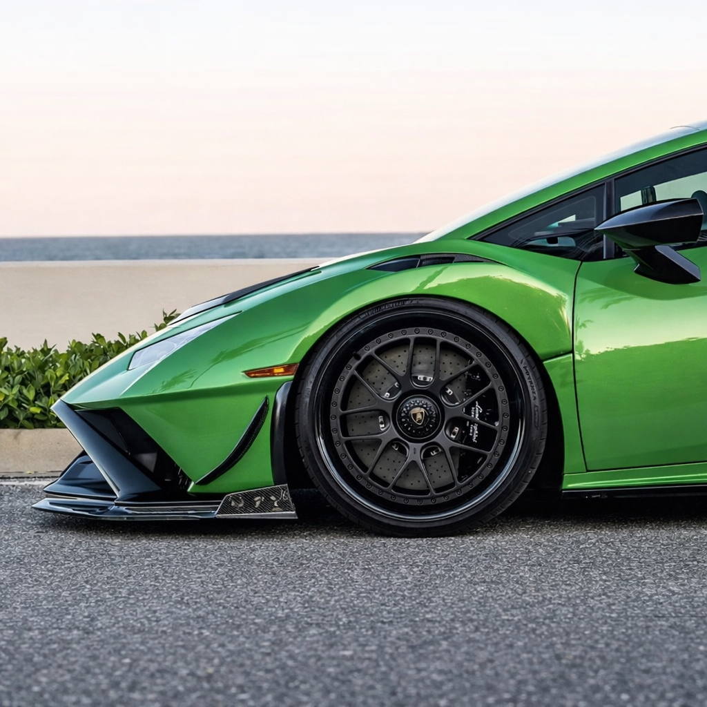 VST Dry Carbon Fiber Front Lip For Lamborghini Huracan STO 2021-2025