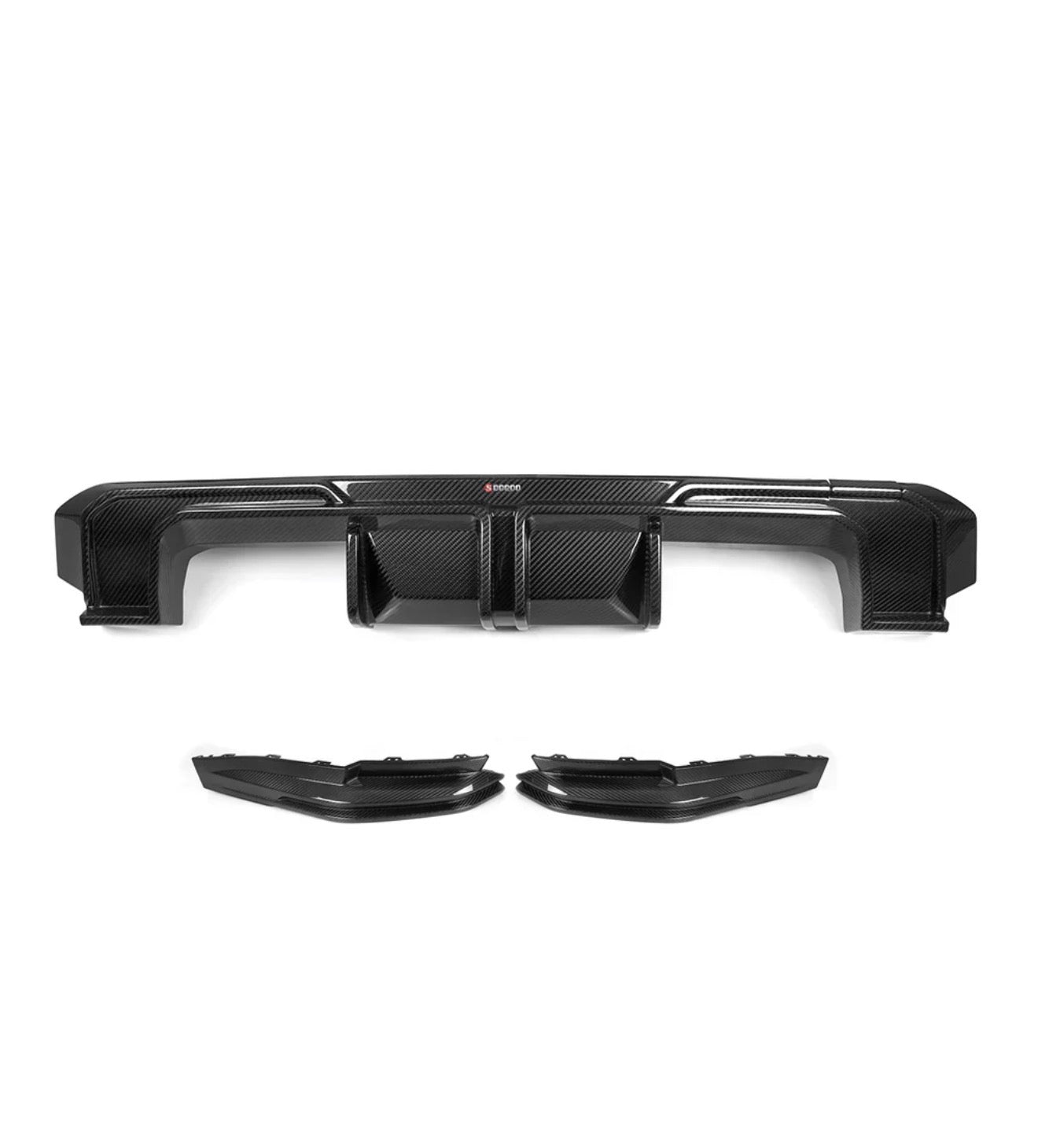 Carbon Fiber SQ V1 Rear Diffuser Set - BMW G80