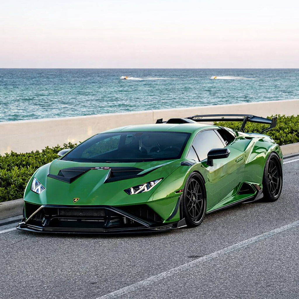 VST Dry Carbon Fiber Front Lip For Lamborghini Huracan STO 2021-2025