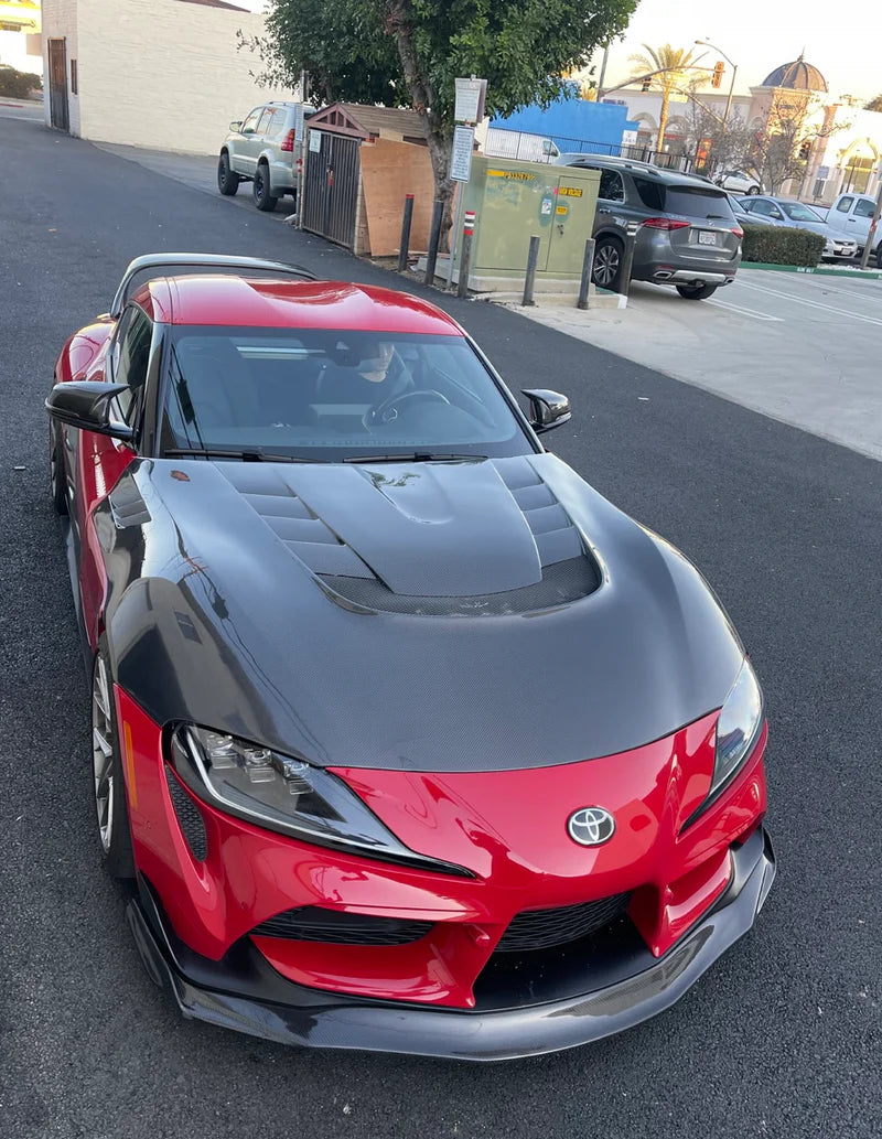 VR Style Carbon Fiber Hood VRS For VRS Toyota Supra A90/A91