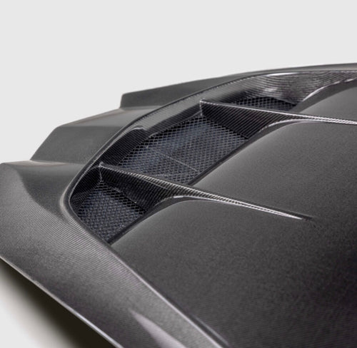 AC 2020+ Chevrolet Corvette C8 Type-Z1 Double Sided Carbon Fiber Hood
