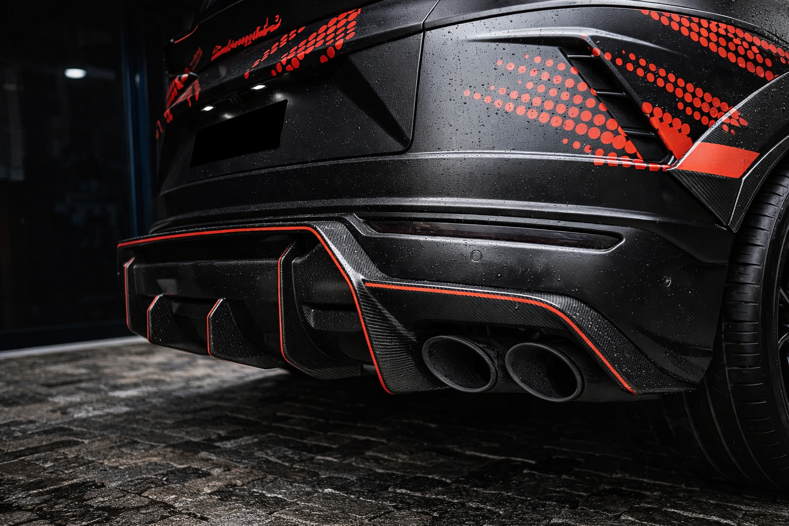 Vorsteiner Style Dry Carbon Fiber Rear Diffuser For Lamborghini URUS 2018-2022